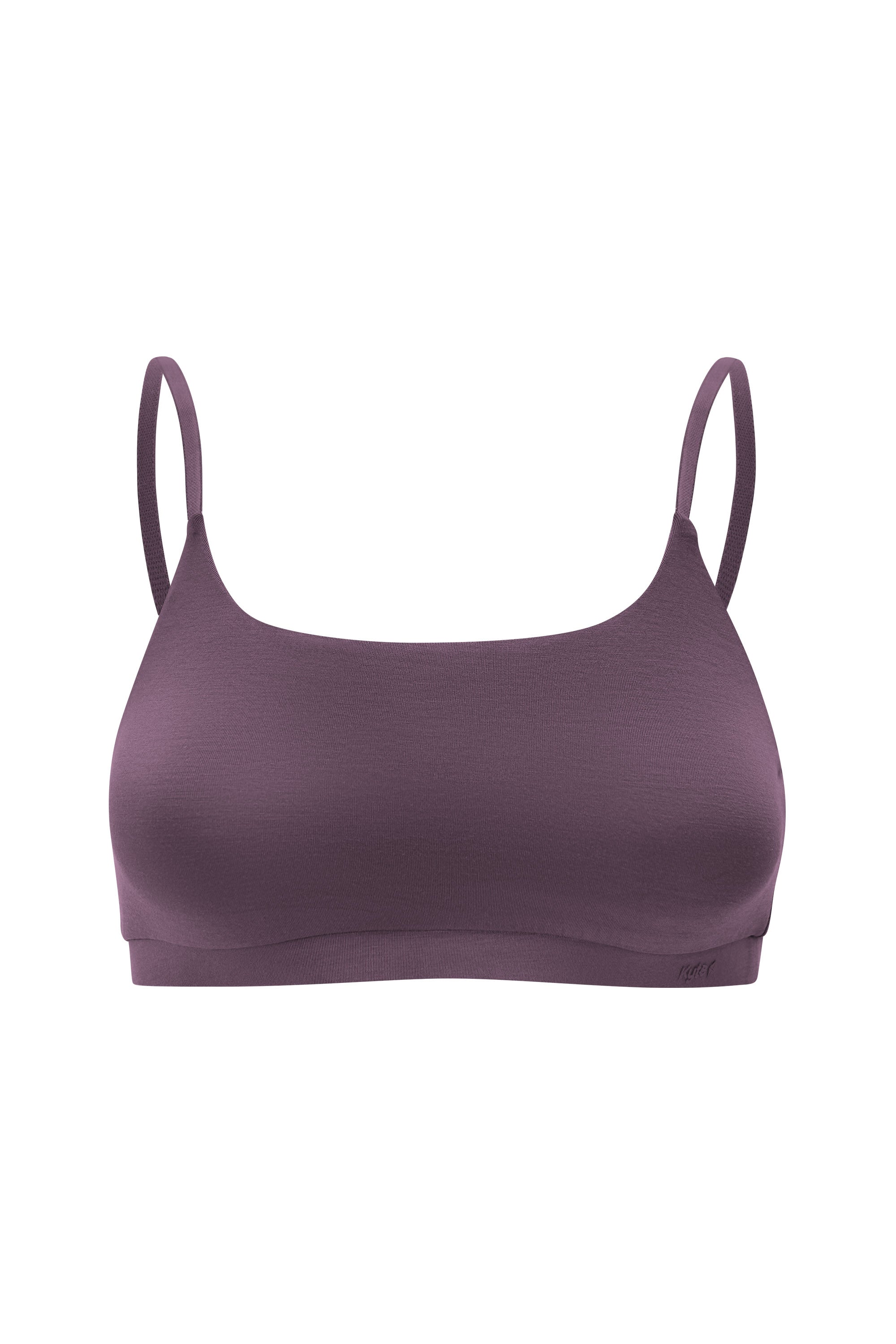 Front Women's Scoop Neck Bralette in Currant