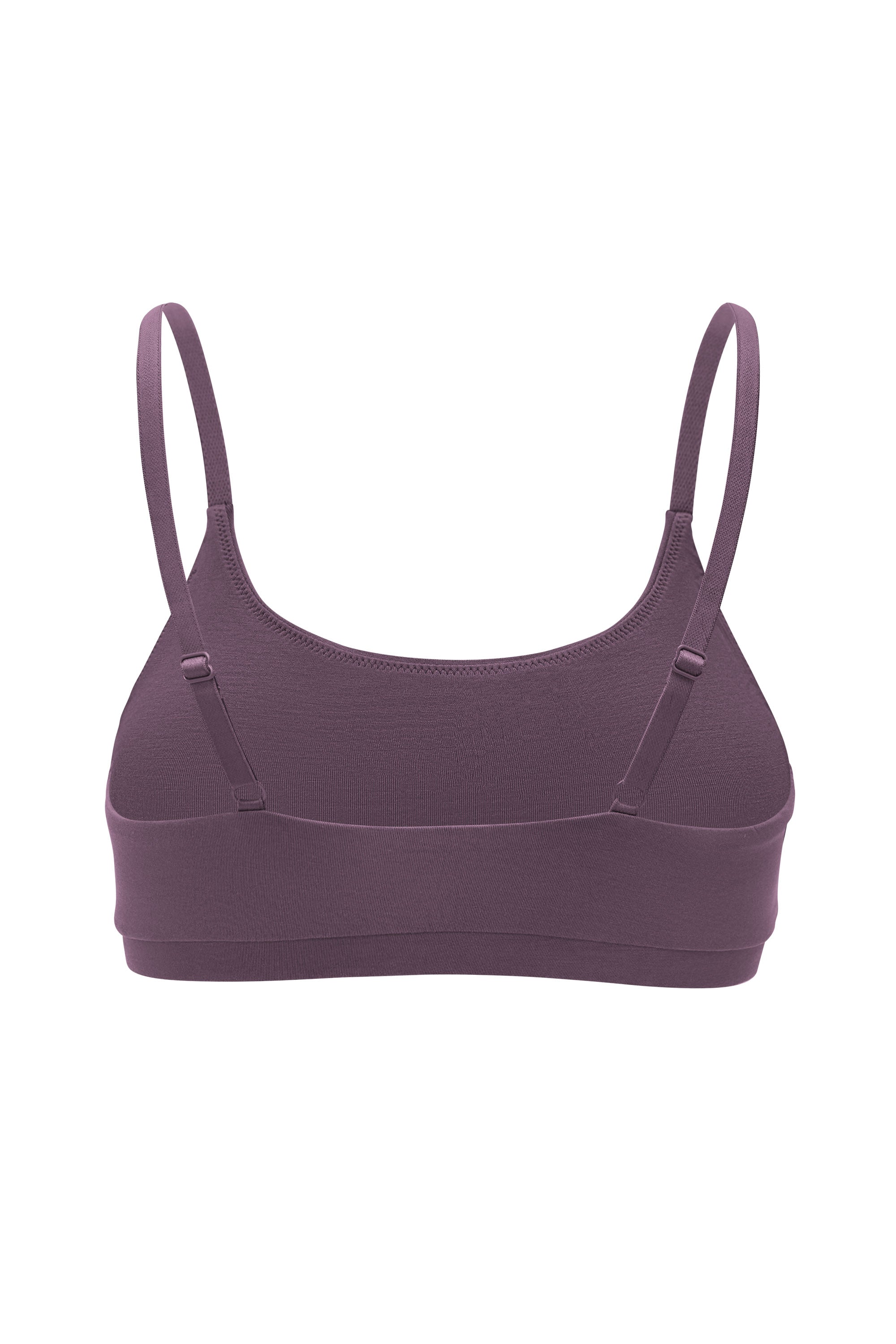 Back Women's Scoop Neck Bralette in Currant