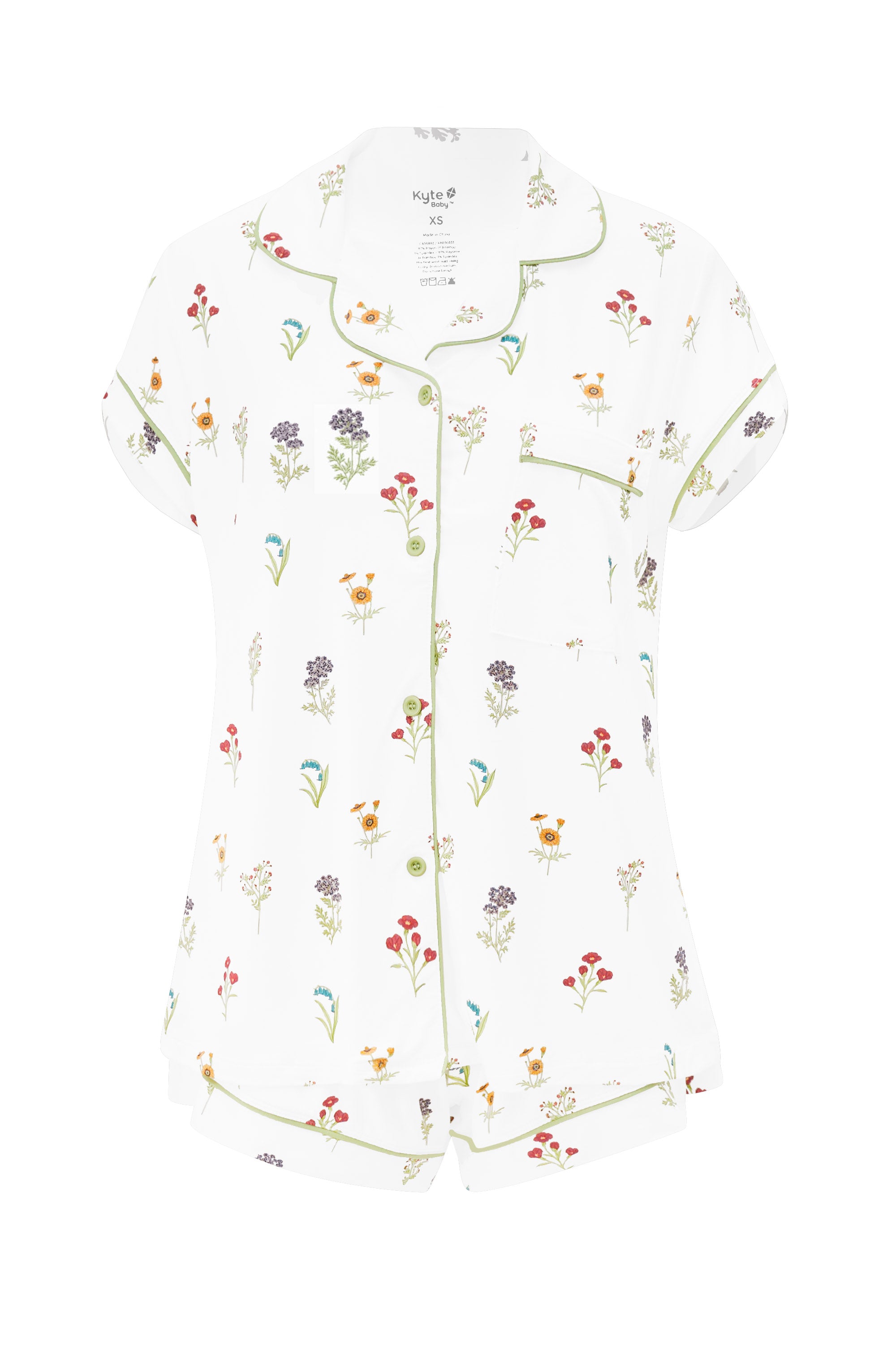 Front of Women’s Short Sleeve Pajama Set in Wildflower