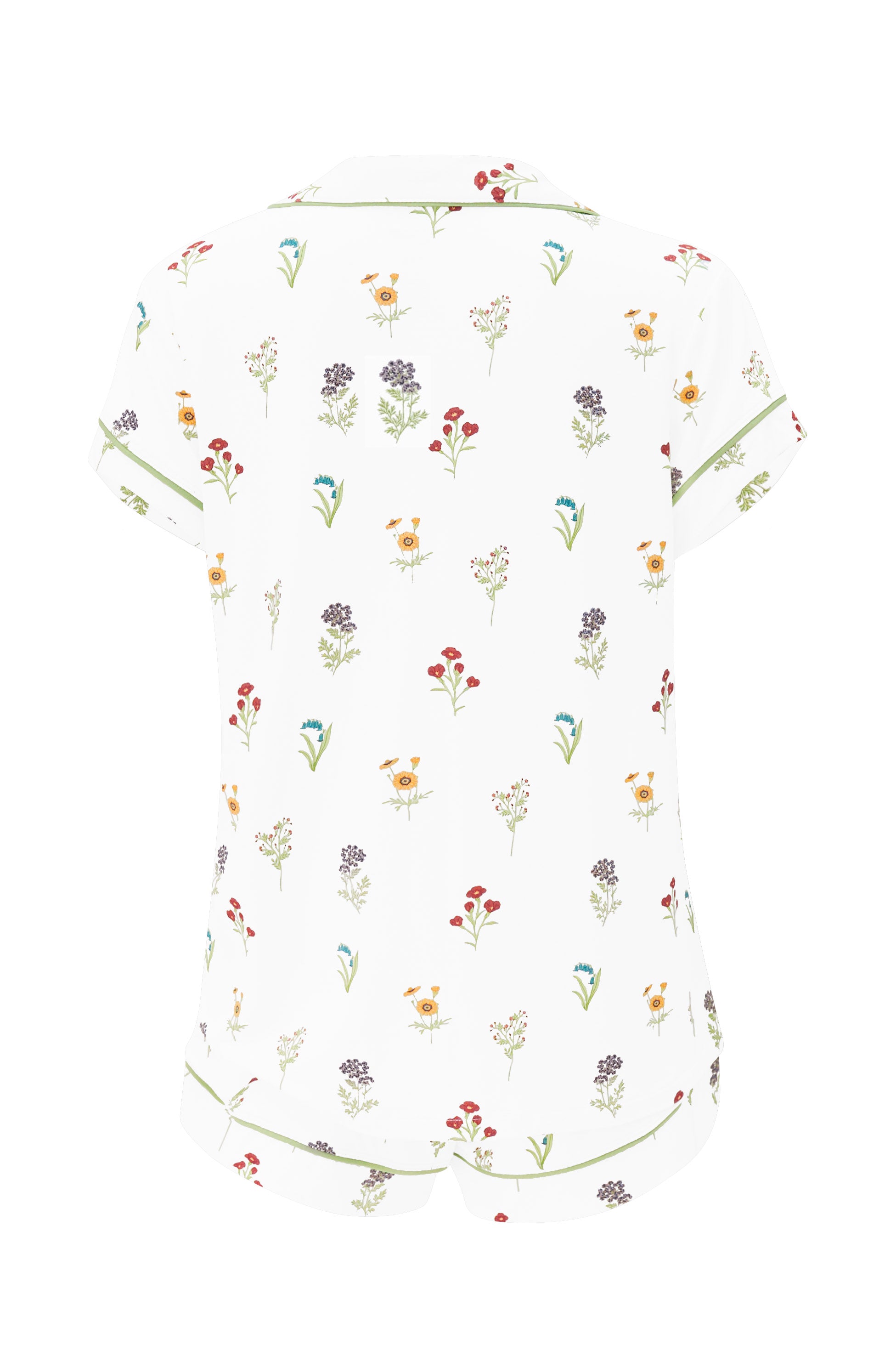 Back of Women’s Short Sleeve Pajama Set in Wildflower