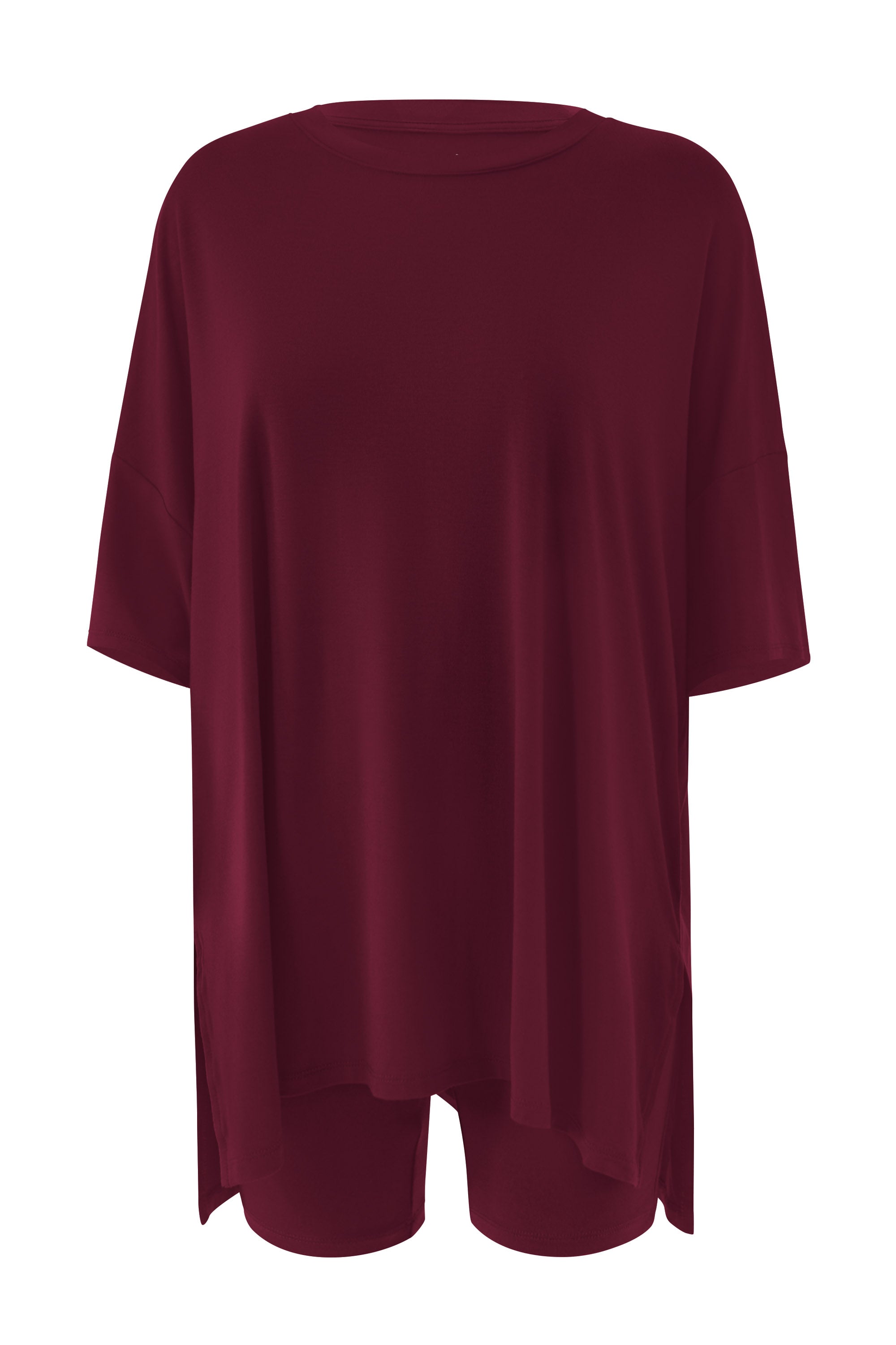 Product photo of the Women's Biker Short Set in Burgundy