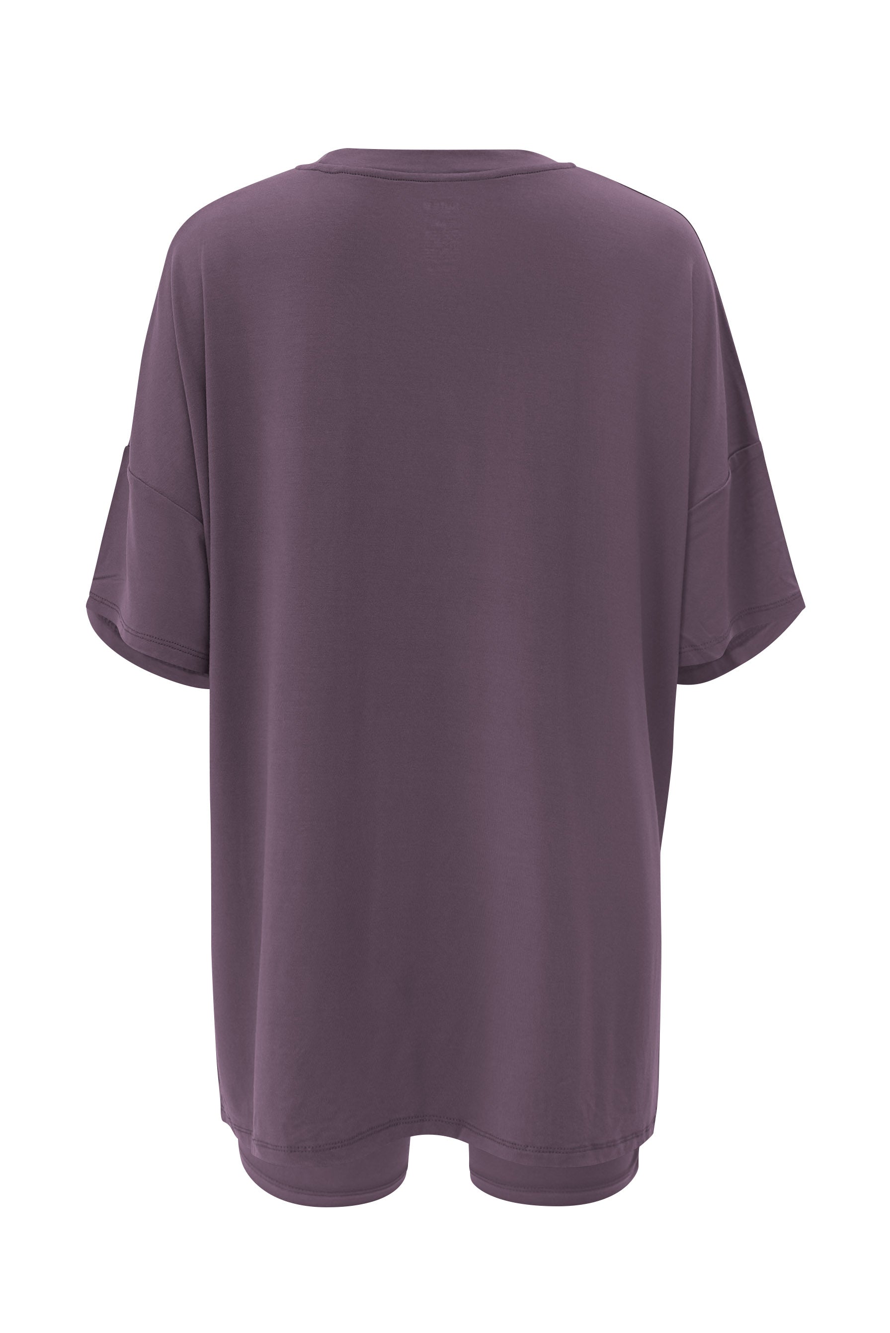 Back of Women’s Biker Short Set in Currant