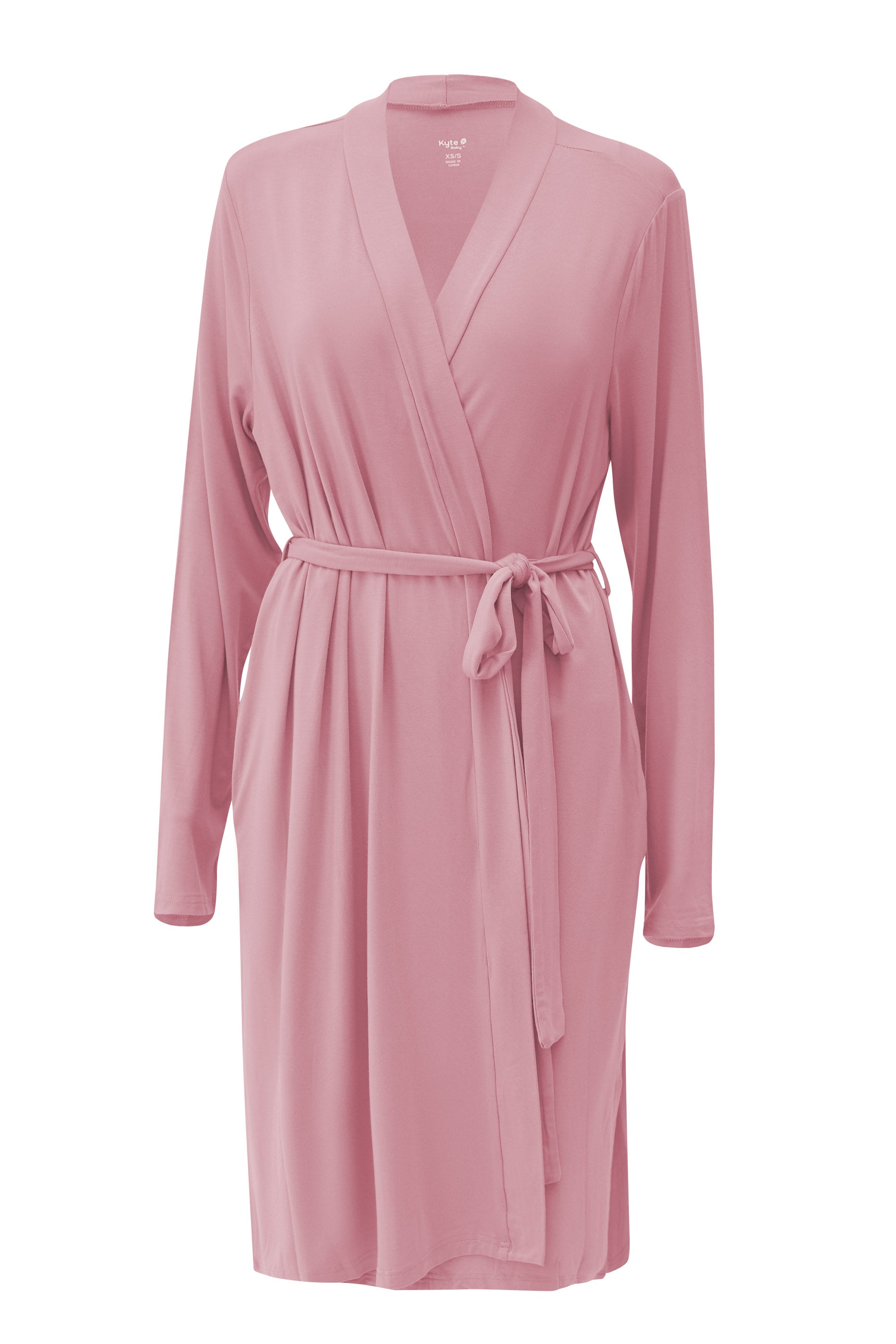 Front of Women’s Lounge Robe in Apple Blossom