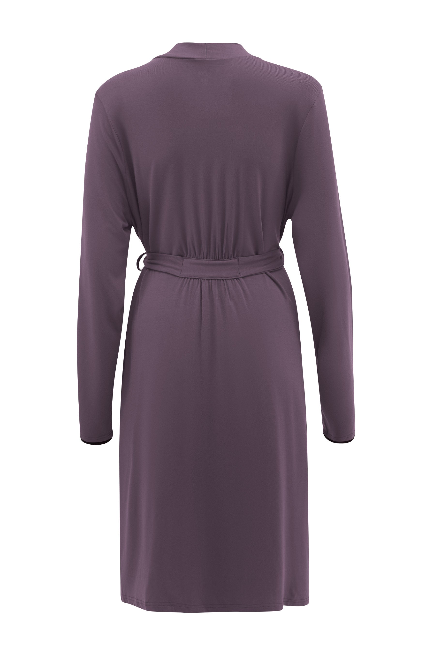 Back of Women’s Lounge Robe in Currant