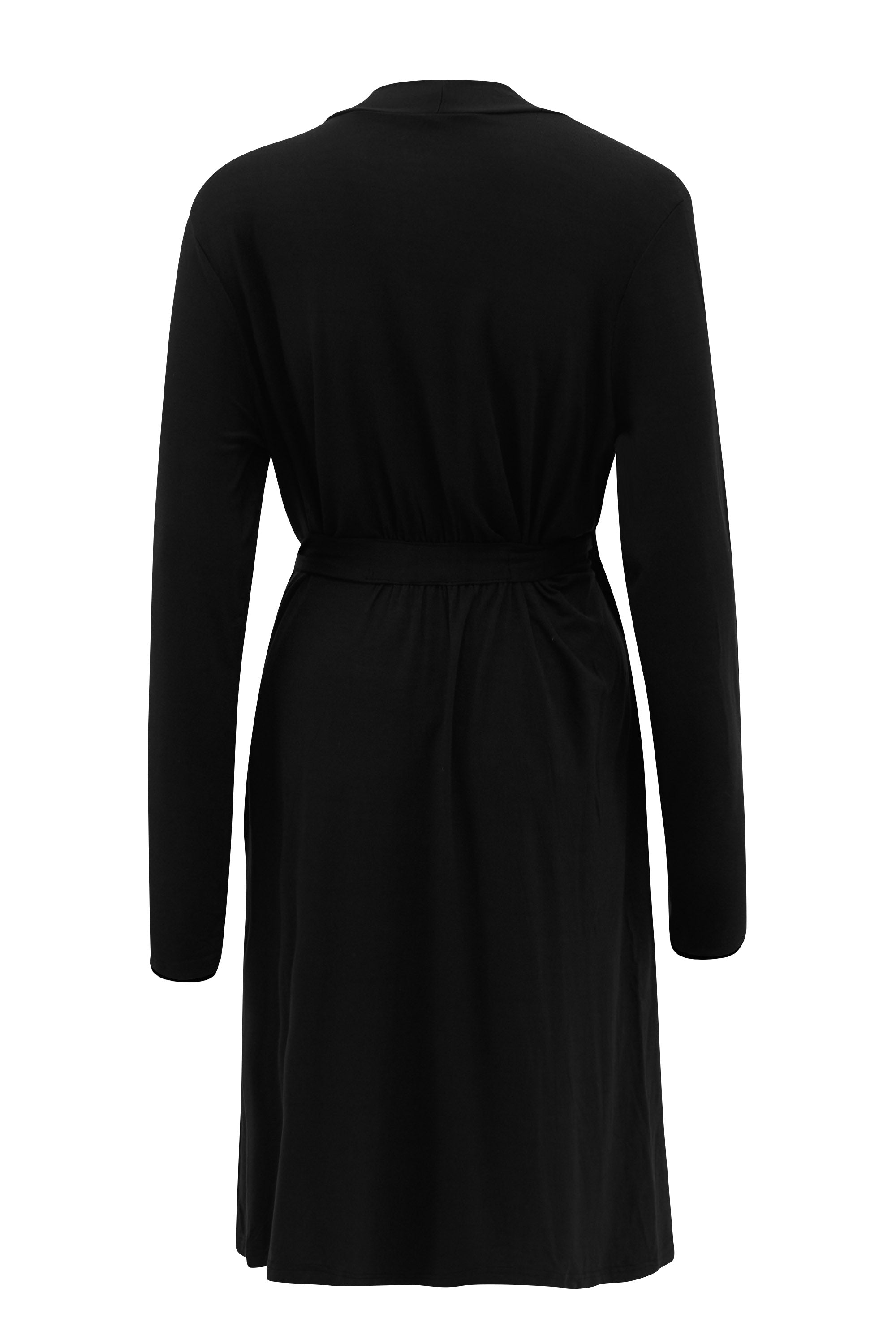 Back of Women’s Lounge Robe in Midnight
