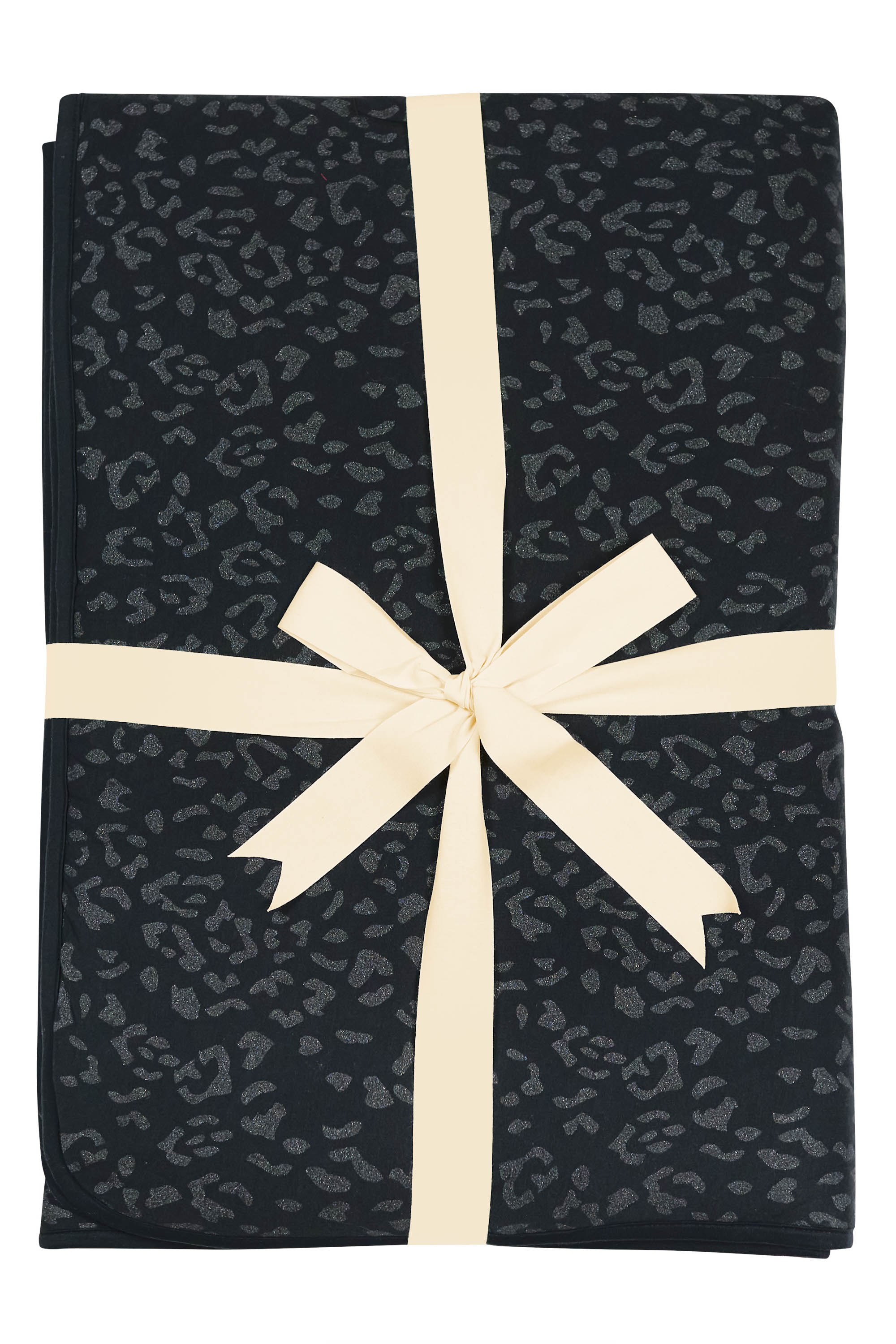 Kyte Baby's Throw Blanket in Midnight Leopard 2.5