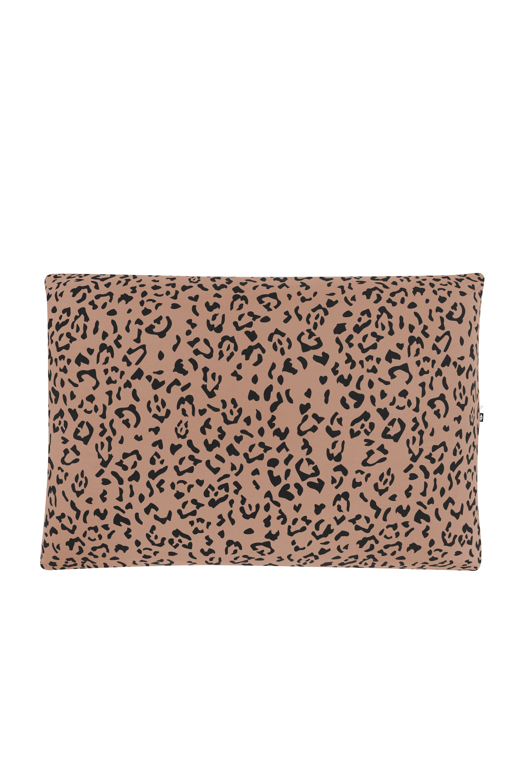 Flat lay of the Standard Pillow Case in Latte Leopard