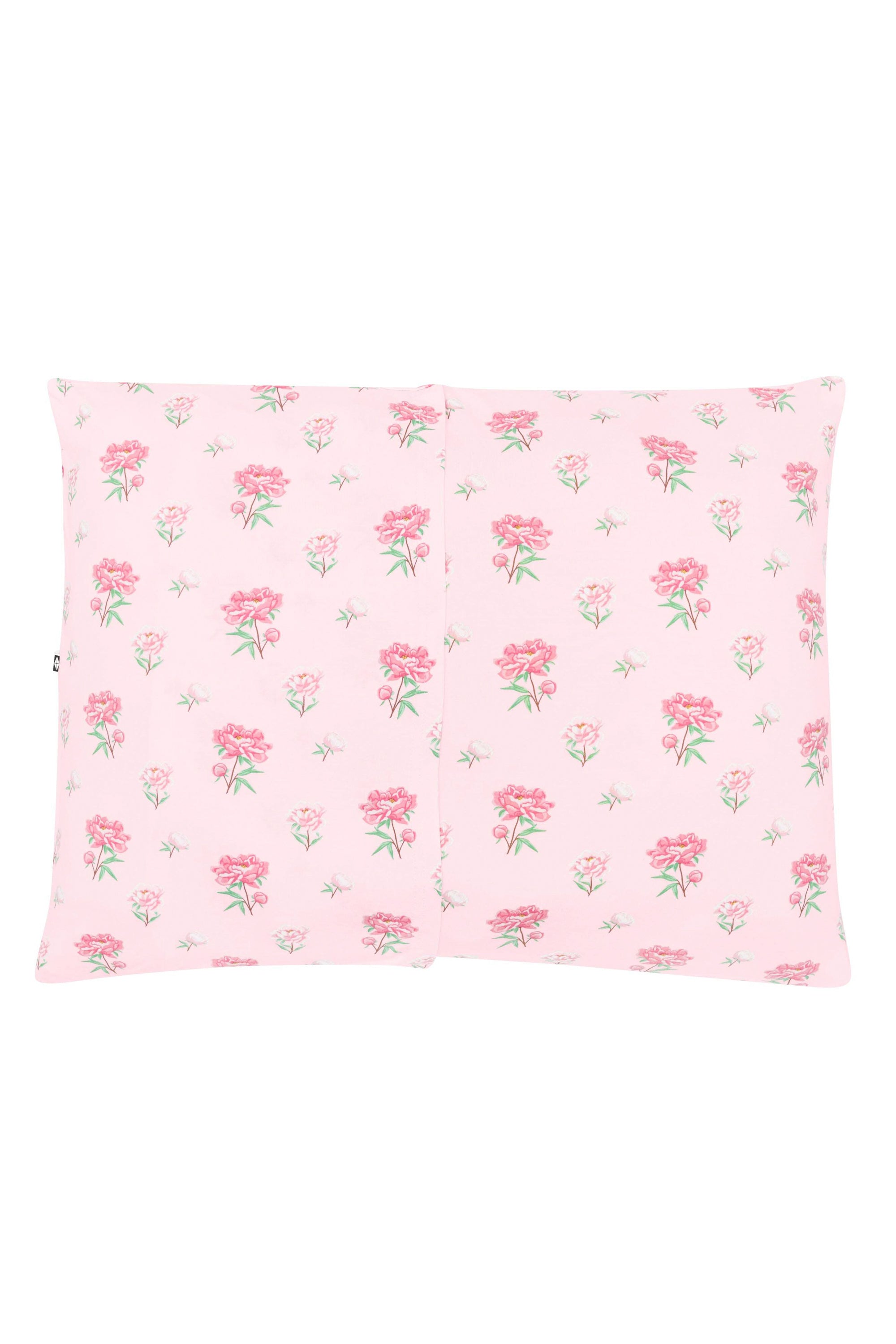 Product photo showing the back side of Standard Pillowcase in Sakura Peony
