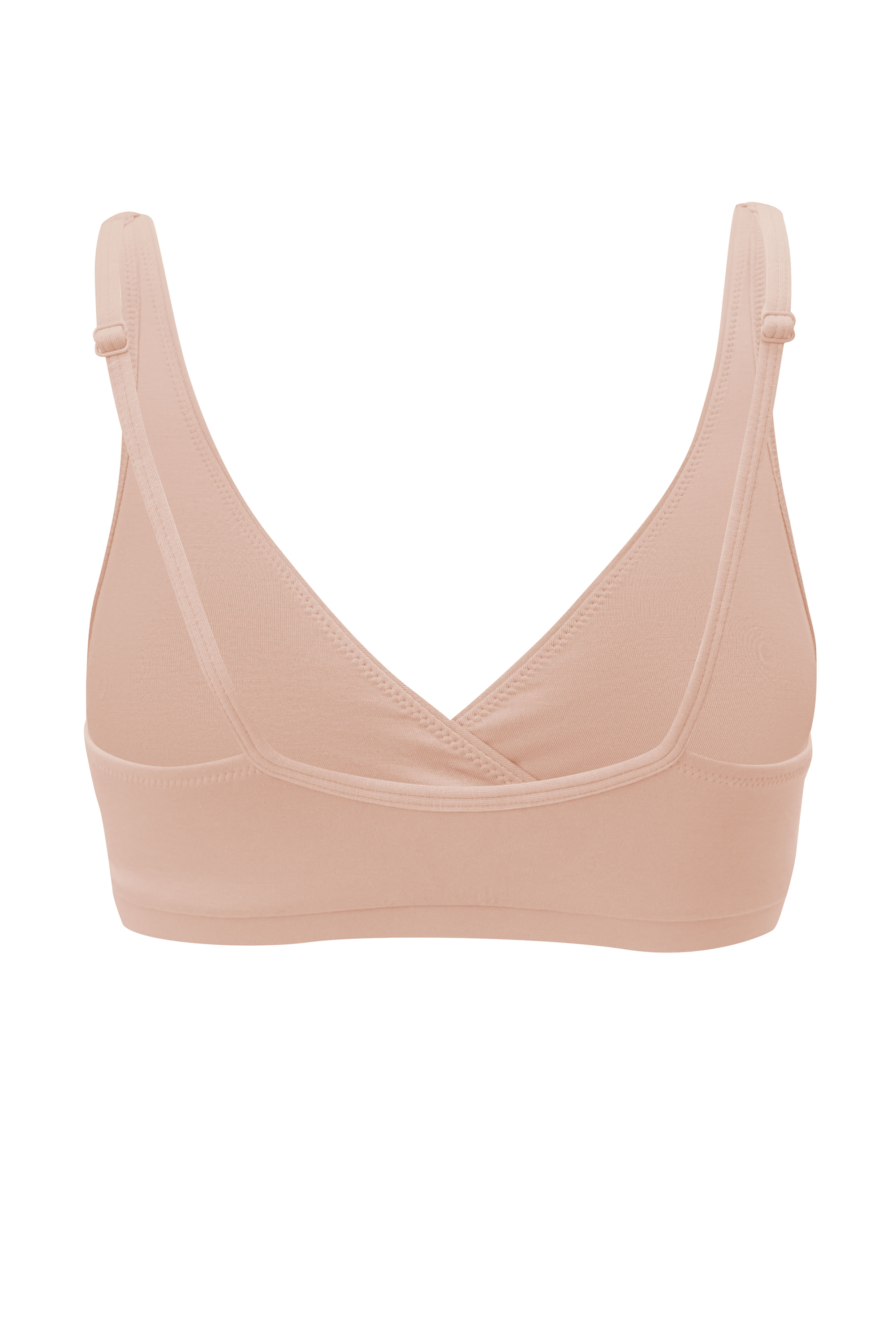 Back view of Women's Cross Front Bralette in Chai