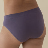 Woman modeling Women's Midi Brief in Currant showing back