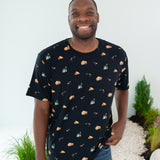 Man modeling Men's Crew Neck Tee in Under the Stars