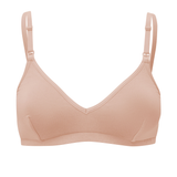 Front view of Women's Nursing Bra in Chai
