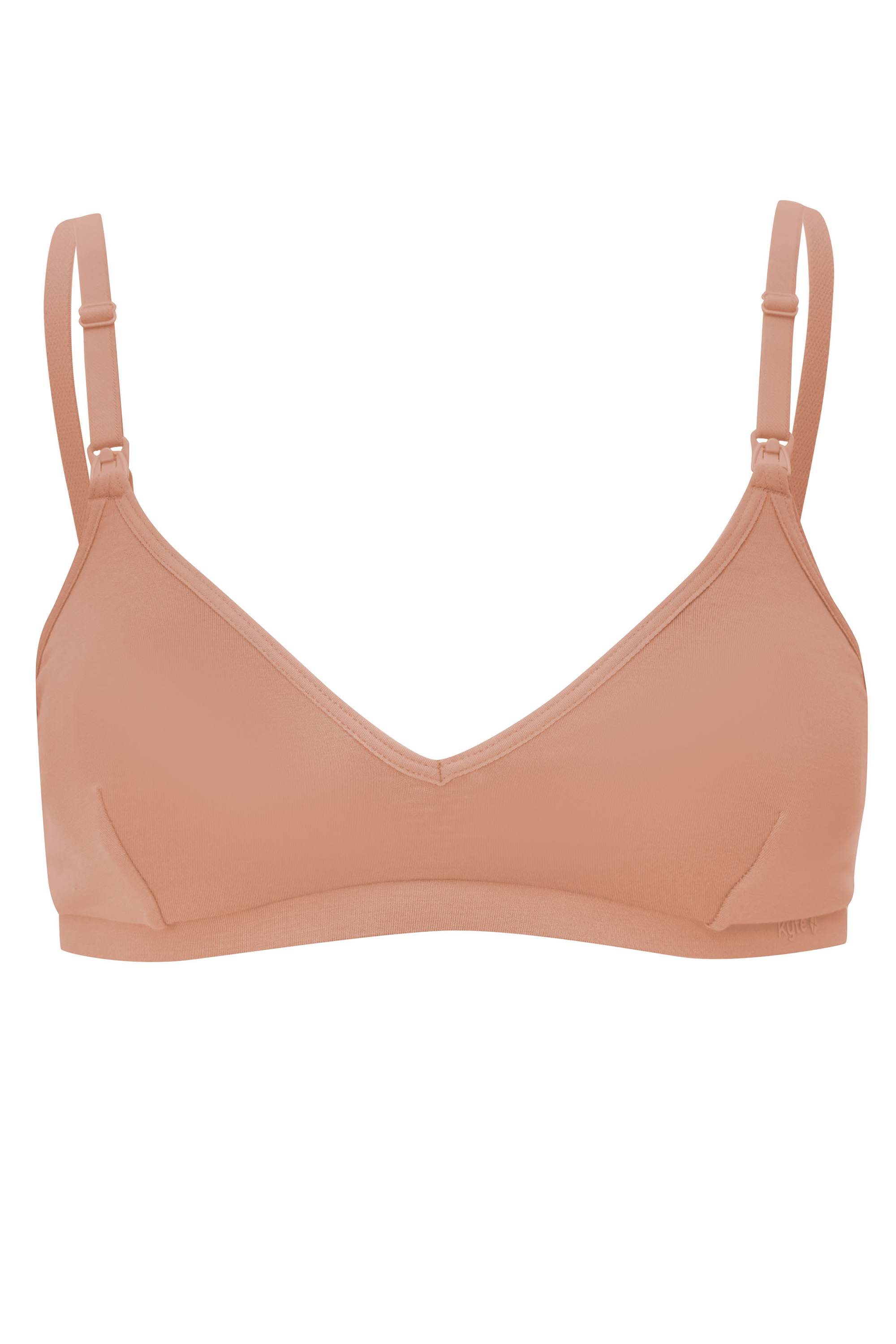 Front view of Women's Nursing Bra in Latte