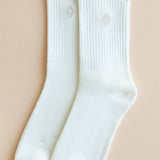 Flat lay of Crew Sock in Cloud