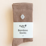 Crew Socks in Latte in packaging