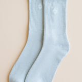 Flat lay of Crew Socks in Storm