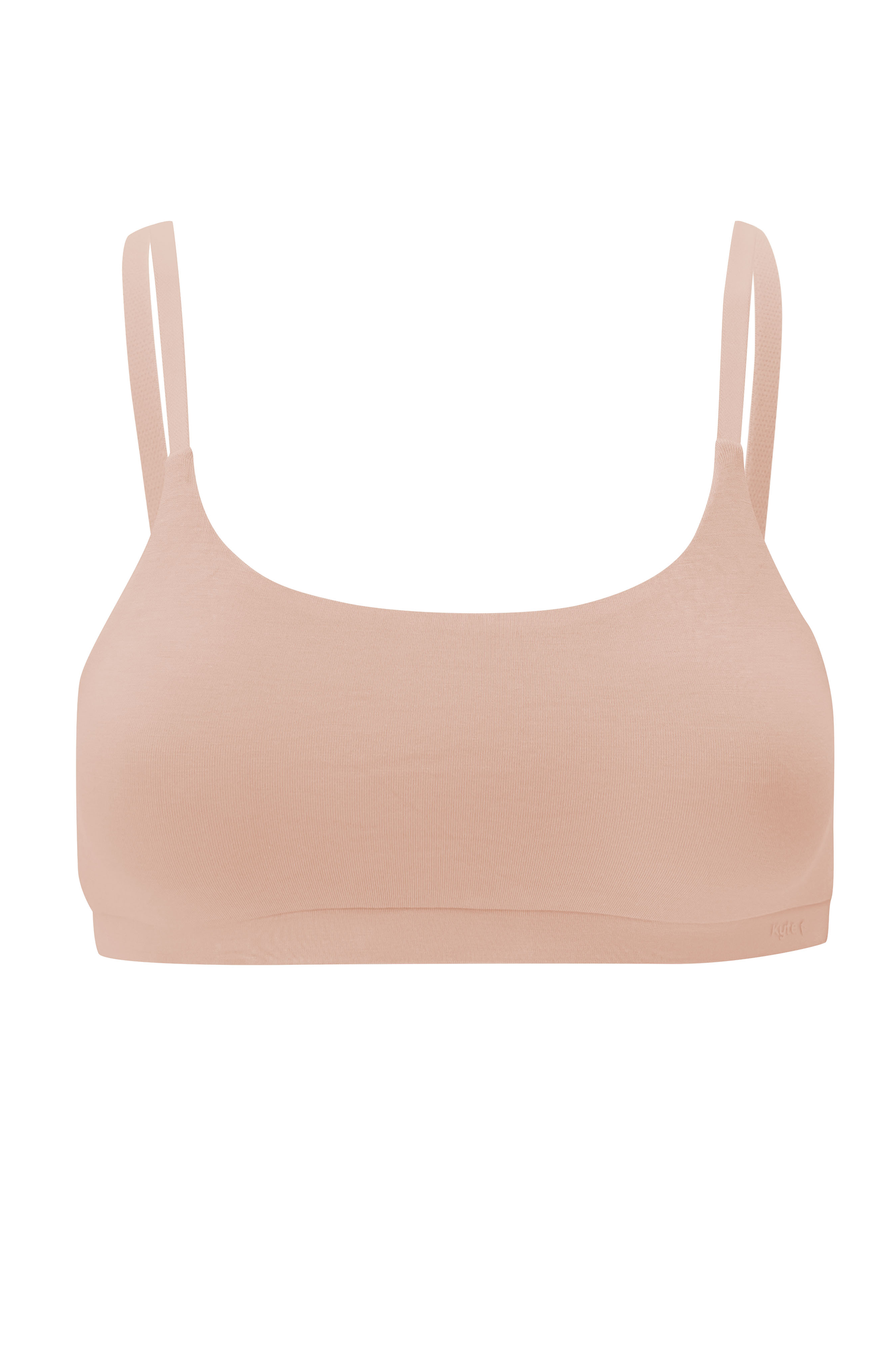 Front view of Women's Scoop Neck Bralette in Chai