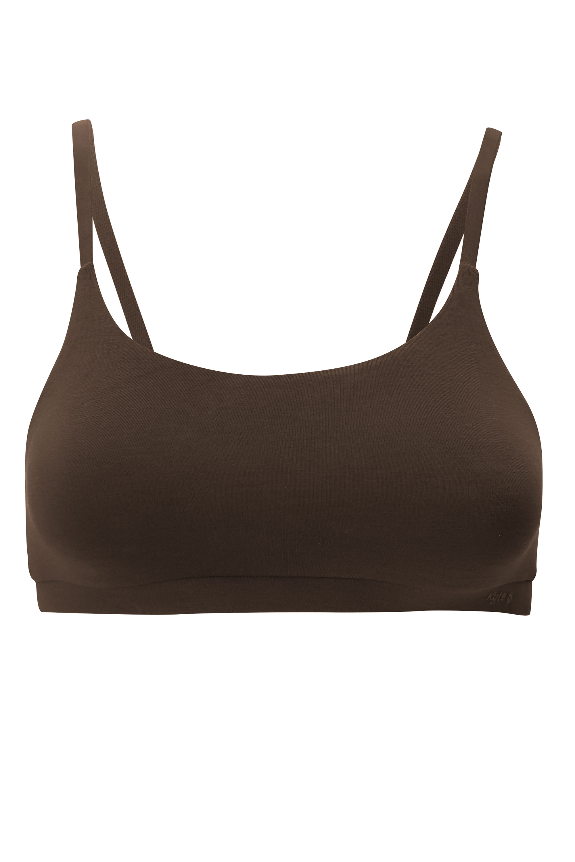 Front view of Women's Scoop Neck Bralette in Toffee