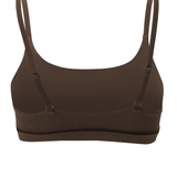 Back view of the Women's Scoop Neck Bralette in Toffee