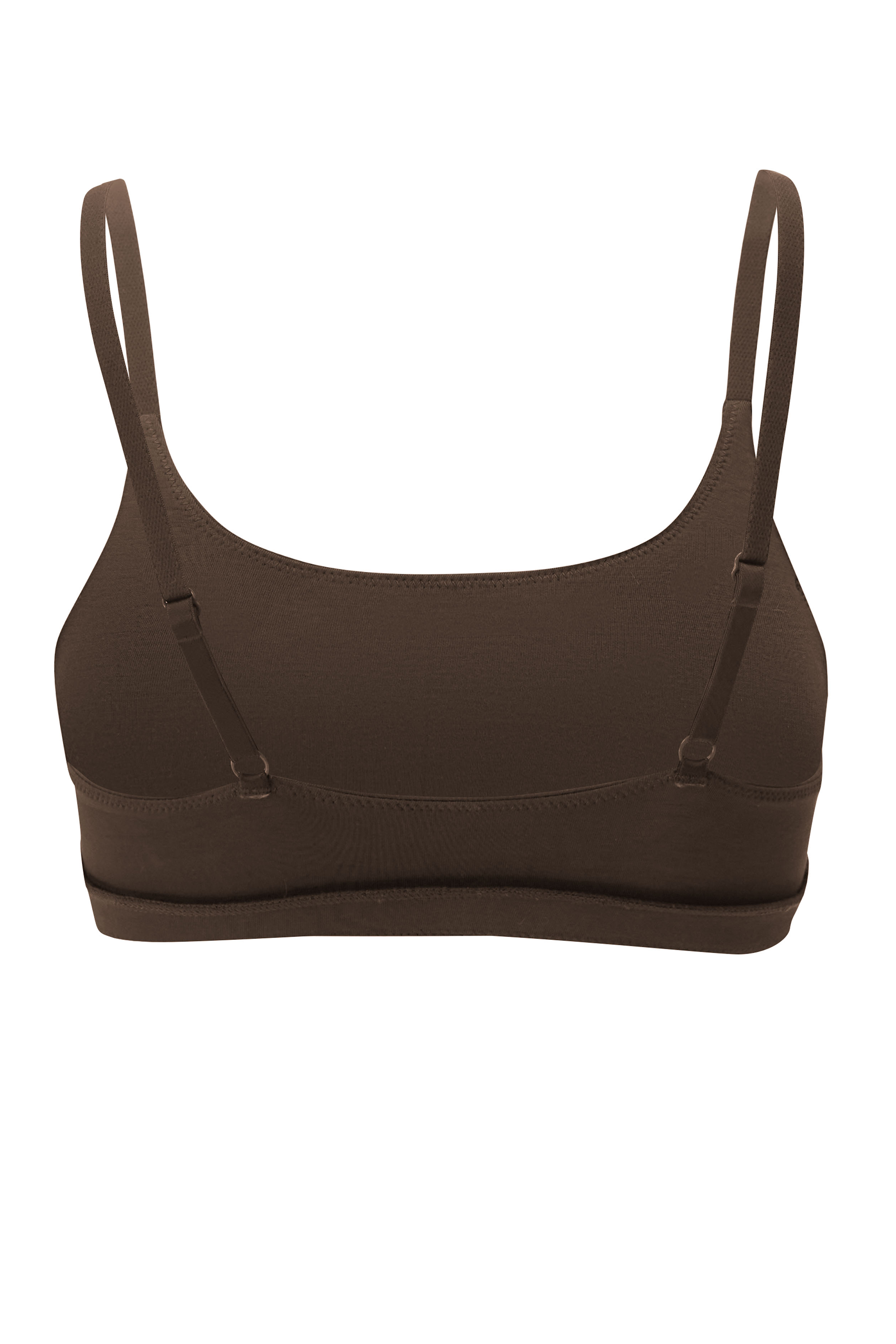 Back view of the Women's Scoop Neck Bralette in Toffee
