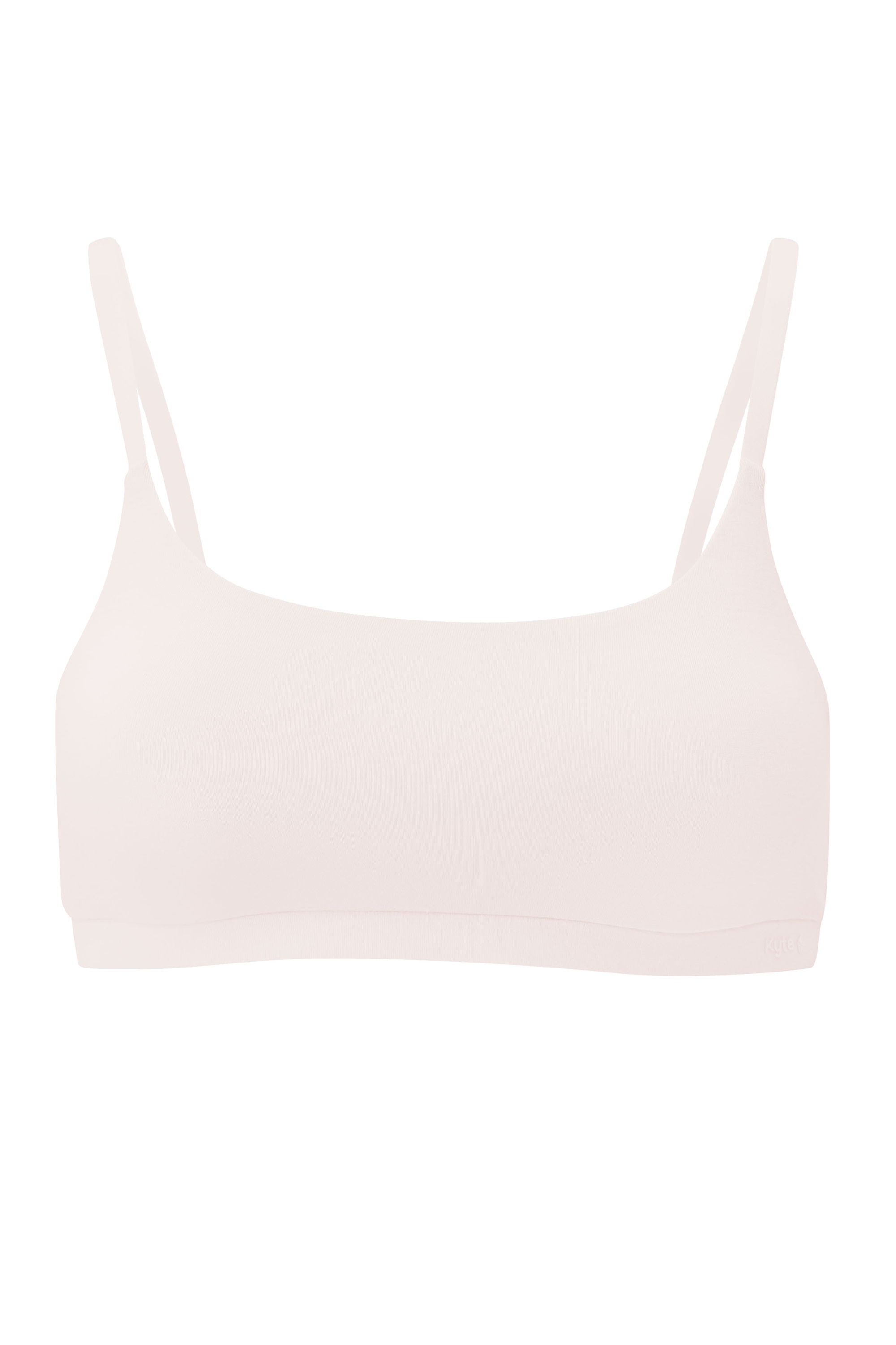 Front view of Women's Scoop Neck Bralette in Blonde