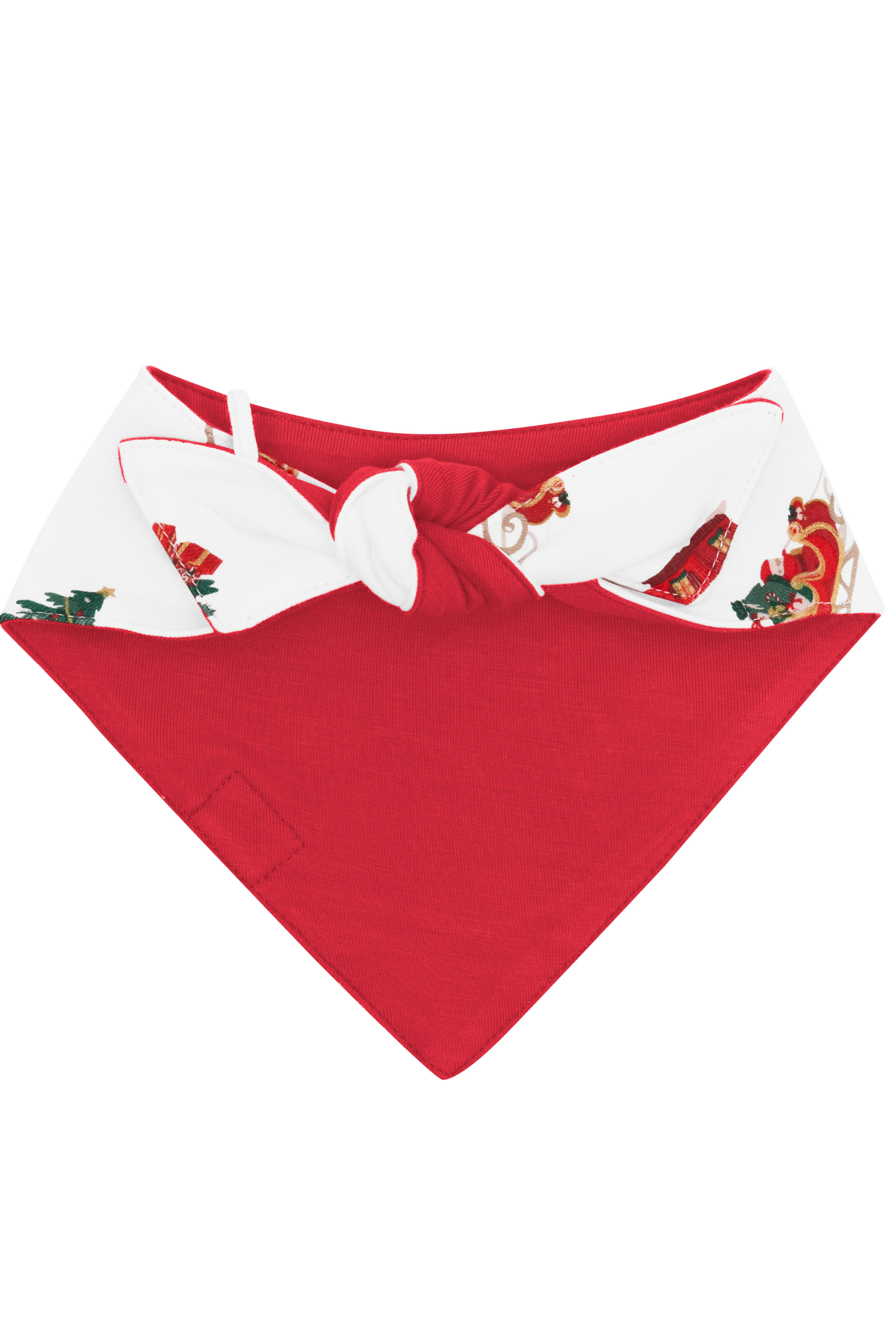 Back tied up Dog Bandana in Santa Sleigh