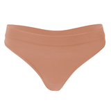 Front view of Women's Thong in Latte