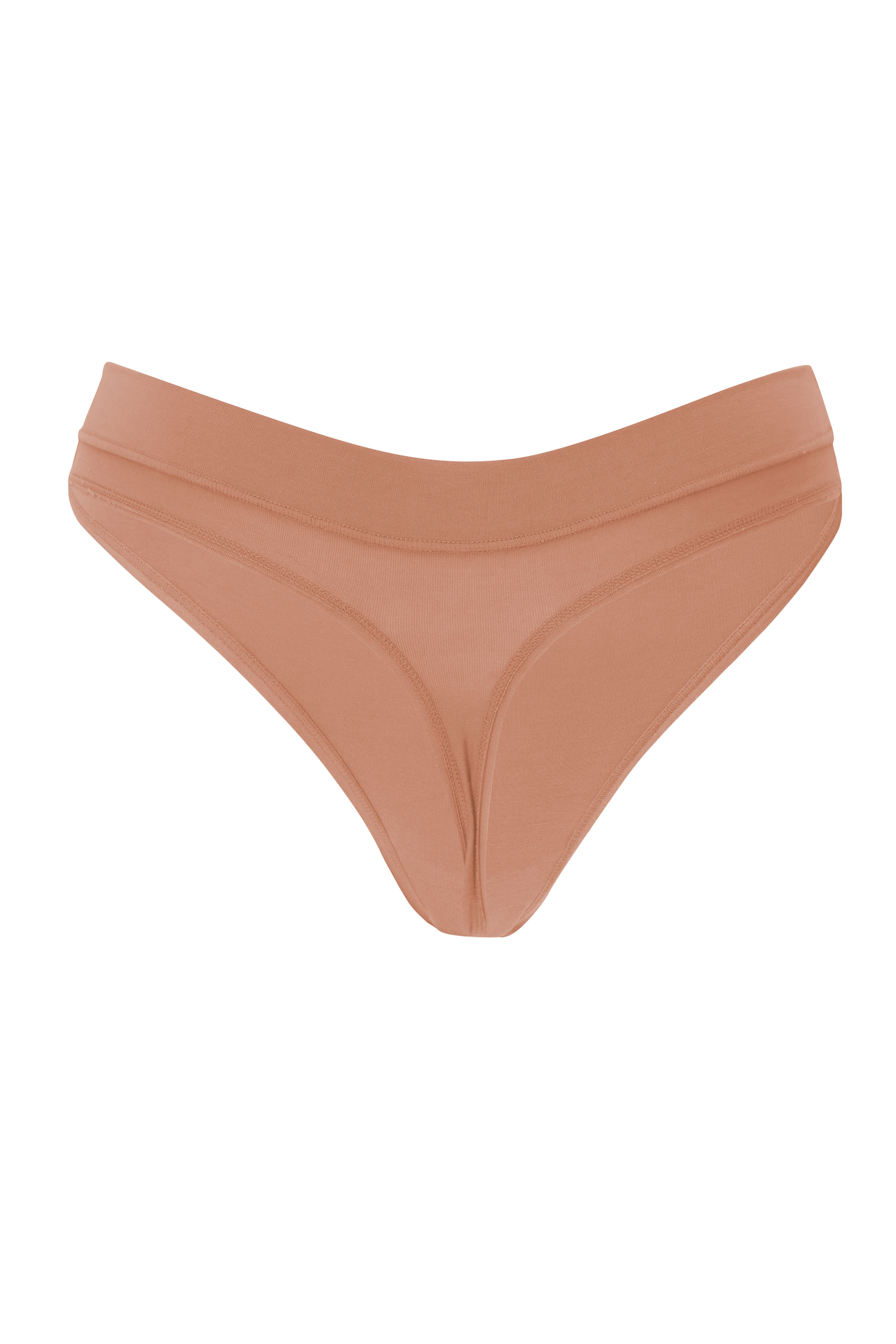 Back view of Women's Thong in Latte