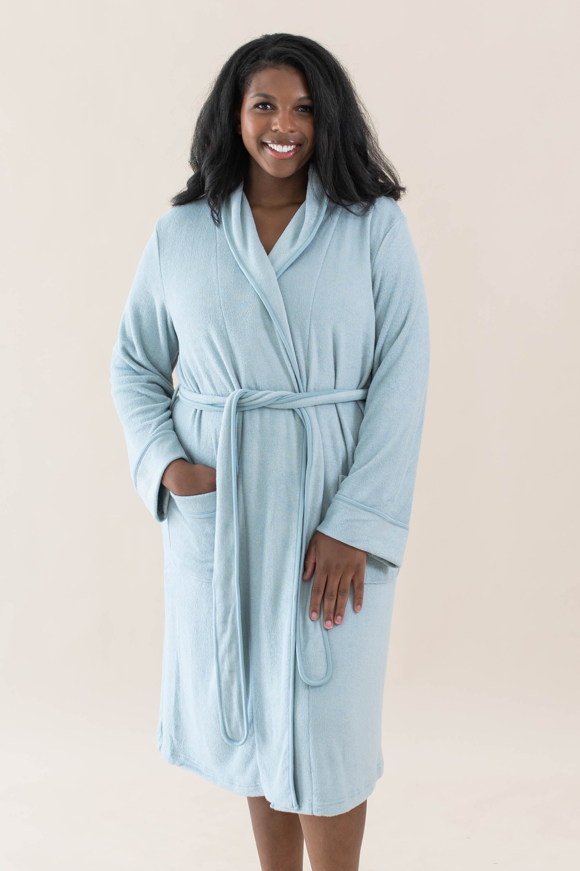 Kyte Baby's Adult Robe in Fog