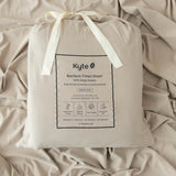Fitted Sheet with Pillowcases in Almond packaging