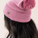 Kyte Baby's Chunky Knit Adult Pom Beanie in Apple Blossom