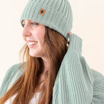 Kyte Baby Chunky Knit Adult Ribbed Beanie in Thyme
