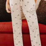 Close up of the Bamboo Women's Lounge Pants in Espresso Martini