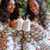 Bamboo Women's Jogger Pajama Set in Holiday Bow