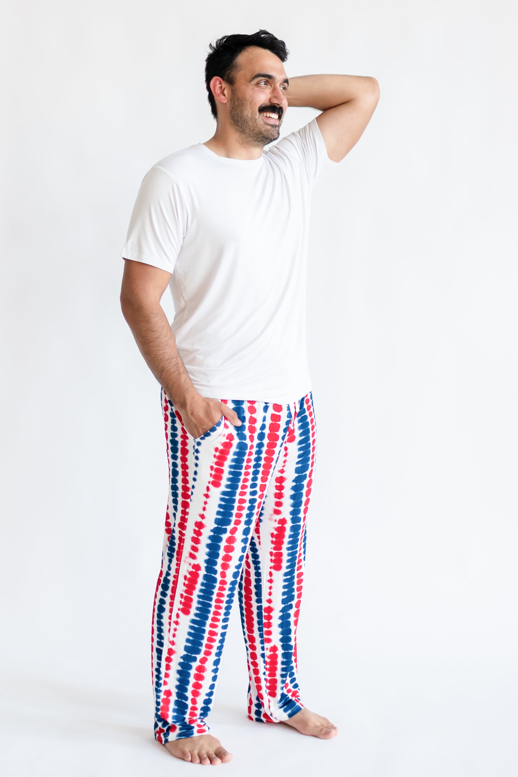 Man modeling Men's Lounge Pants in Liberty Rip Tide
