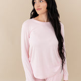 Women's Jogger Pajama Set in Sakura close up on top