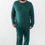 Male model walking wearing the Men's Jogger Set in Emerald