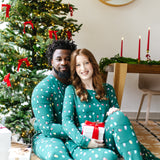Bamboo Women's Jogger Pajama Set in Merry and Bright