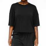Bamboo Women’s Wide Leg Pant Set in Midnight