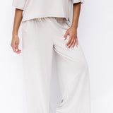 Bamboo Women's Wide Leg Pant in Oat