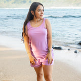 Female wearing the Women’s Tank Set in Poi