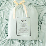 Fitted Sheet with Pillowcases in Sage packaging