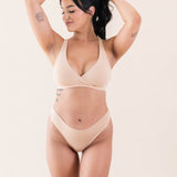 Model wearing Kyte Baby's Women's Thong in Chai