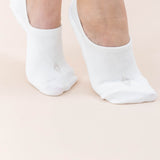 The Kyte Baby logo on the toe on the Women's No Show Socks 3-Pack in Cloud