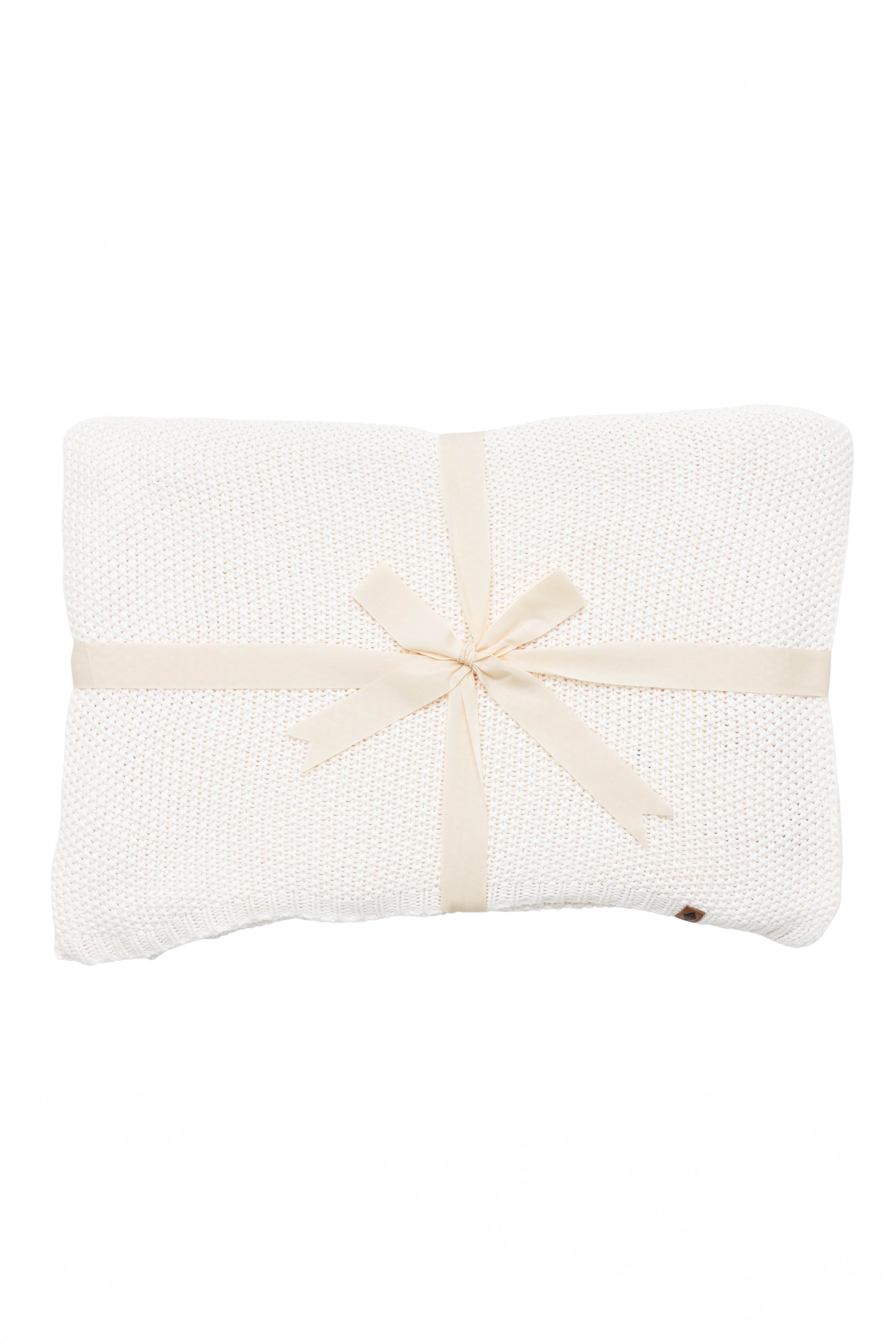 Kyte Baby's Chunky Knit Throw Blanket in Cloud
