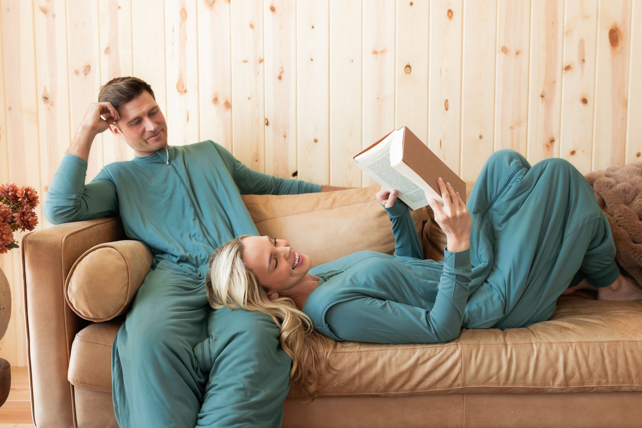Couple matching pajamas by kyte living
