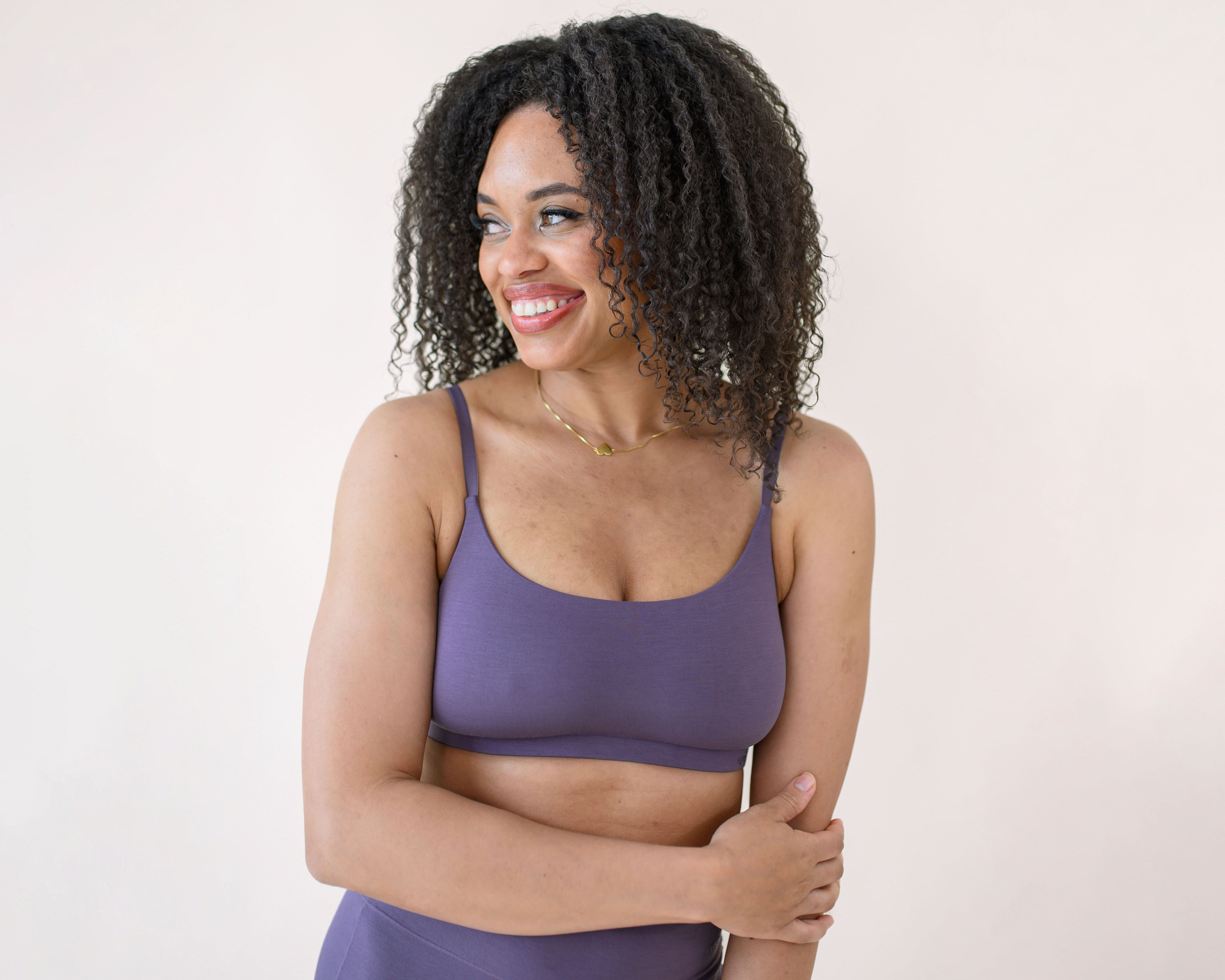 bamboo bra in purple