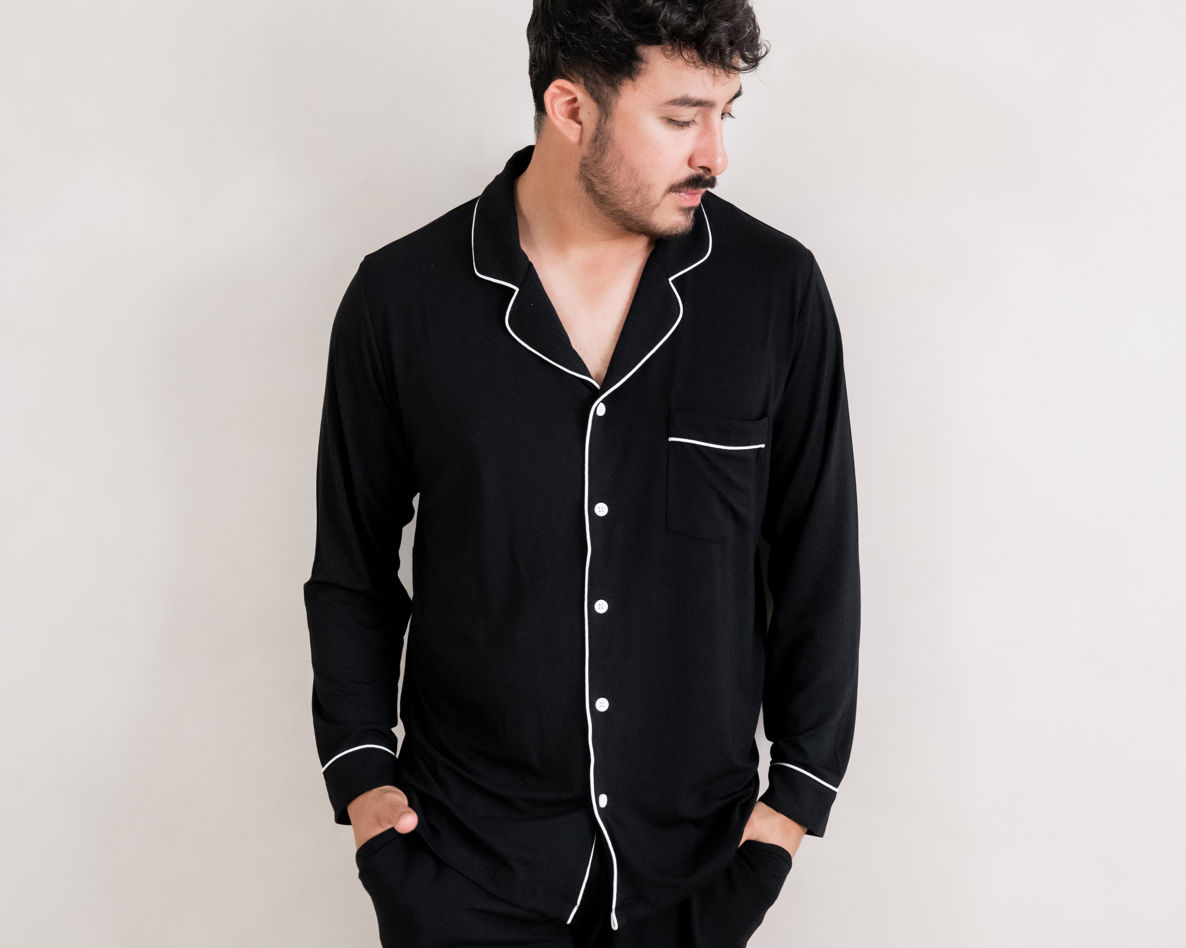 bamboo pajamas in black