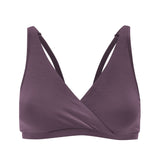 front of Women's Cross Front Bralette in Currant