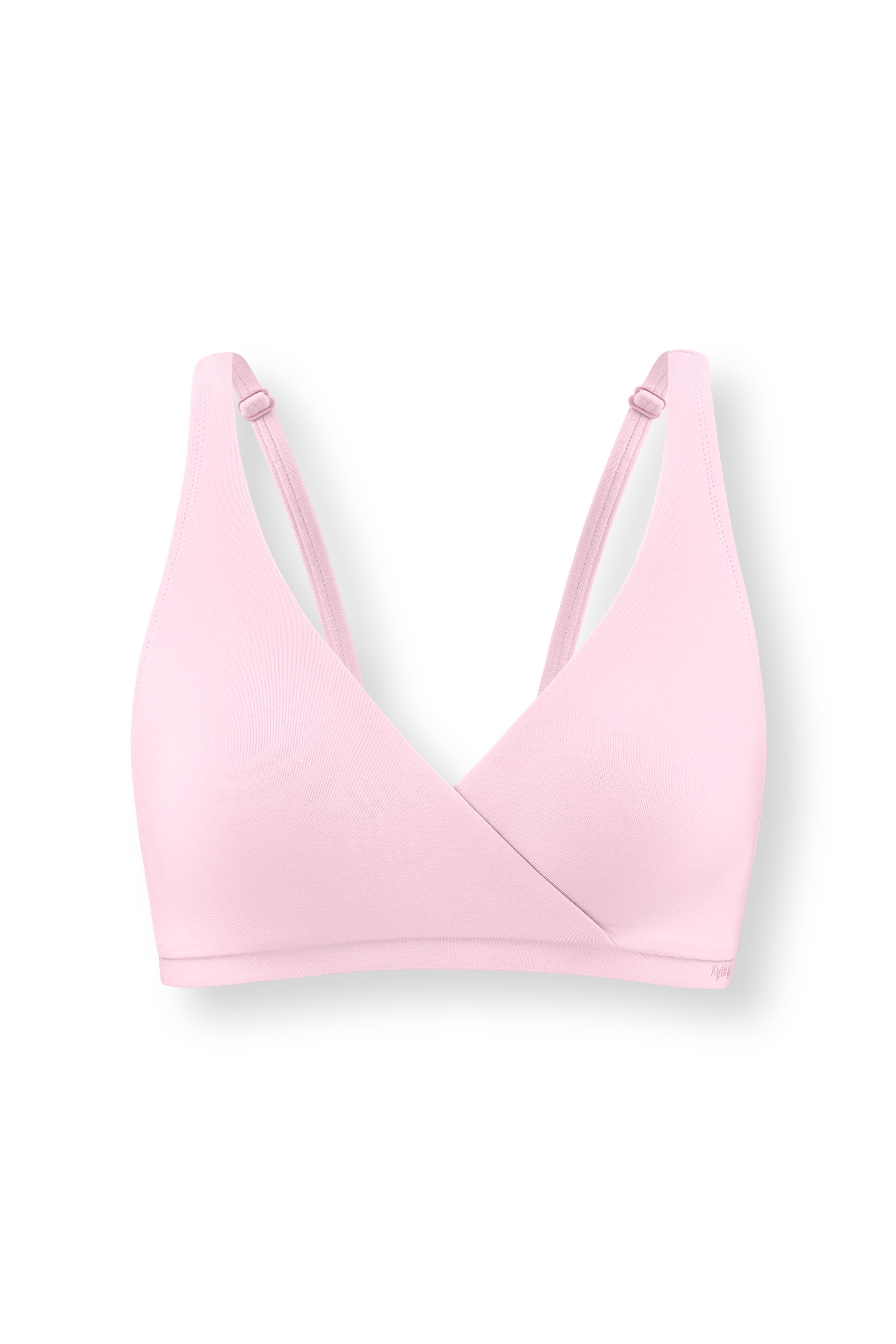 Women's Front Bralette in Peony on white background